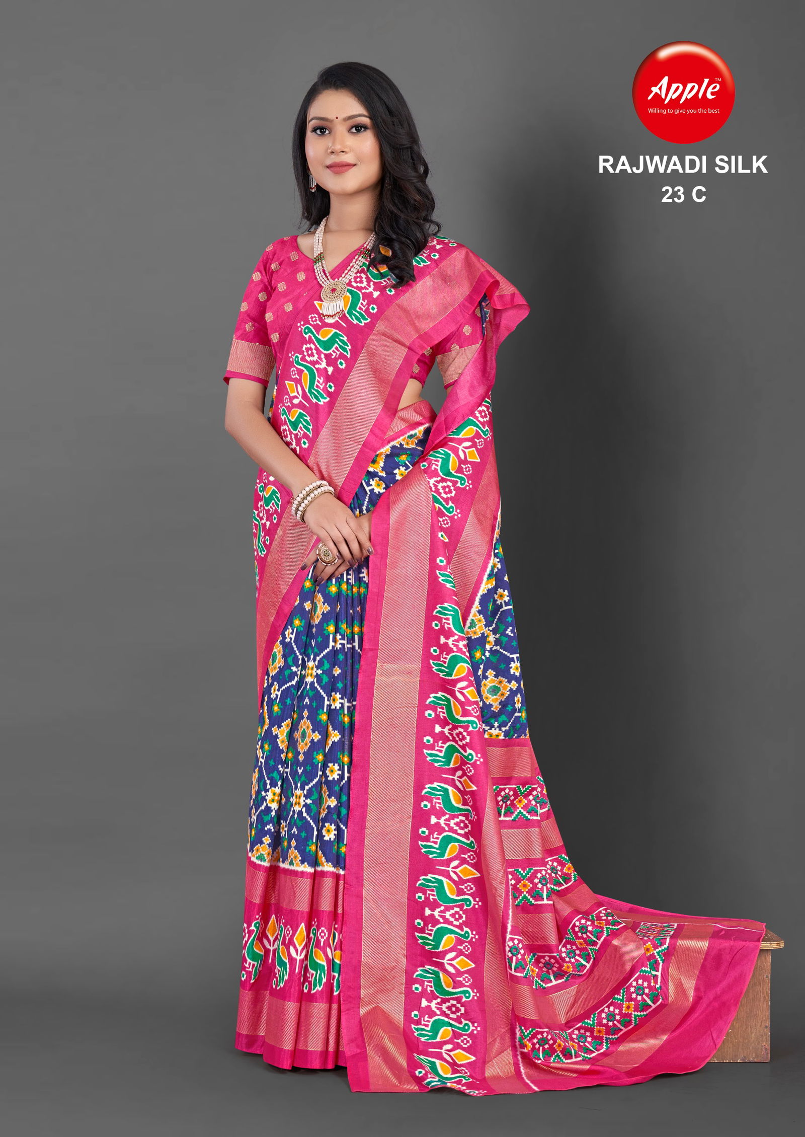 Rajwadi Silk 23 By Apple Printed Designer Silk Sarees Wholesale Clothing Suppliers In india
